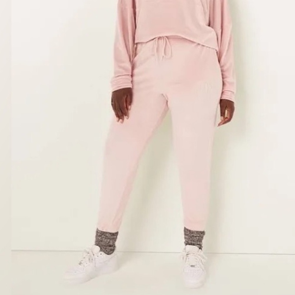 PINK Victoria's Secret Light Pink Velvet  Pants